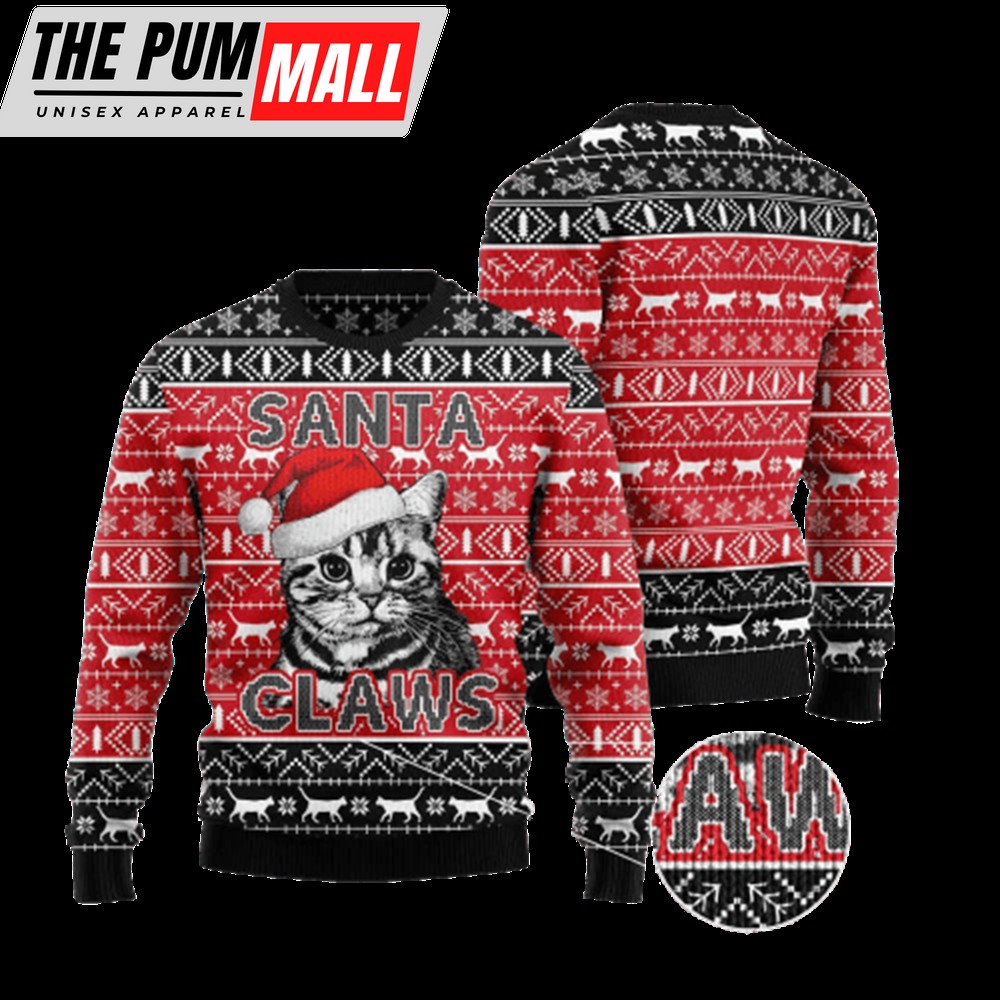 Santa Claws Cat Ugly Christmas Sweater For Men And Women, Gift For Christmas