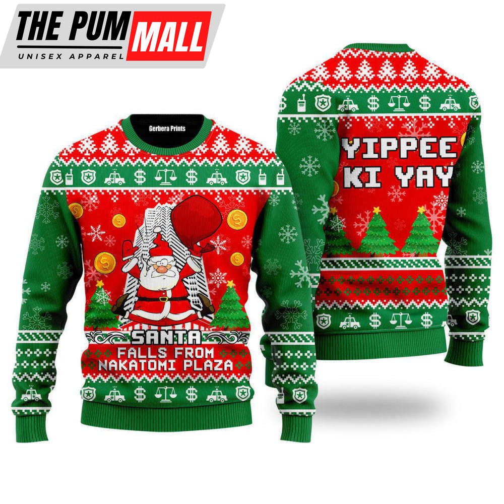 Santa Falls From Nakatomi Plaza Ugly Christmas Sweater, Gift For Christmas