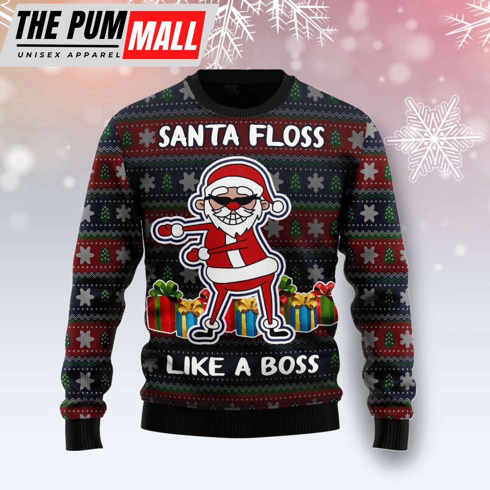 Santa Floss Ugly Christmas Sweater, Best Gift For Christmas 2023