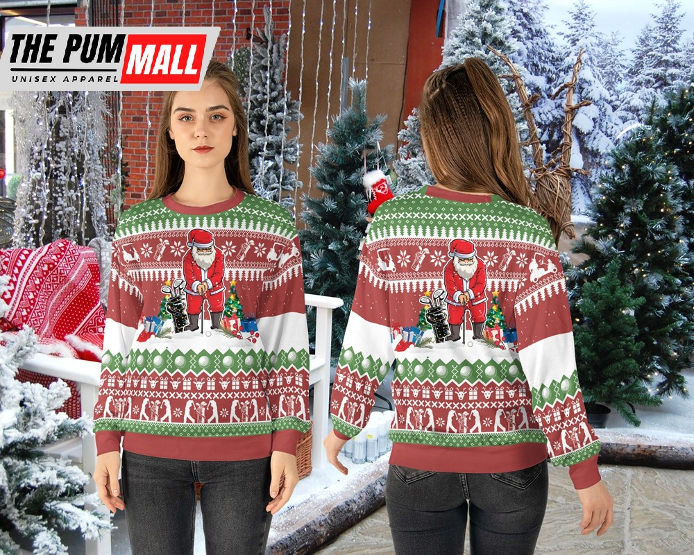 Santa Gold Ugly Christmas Sweater