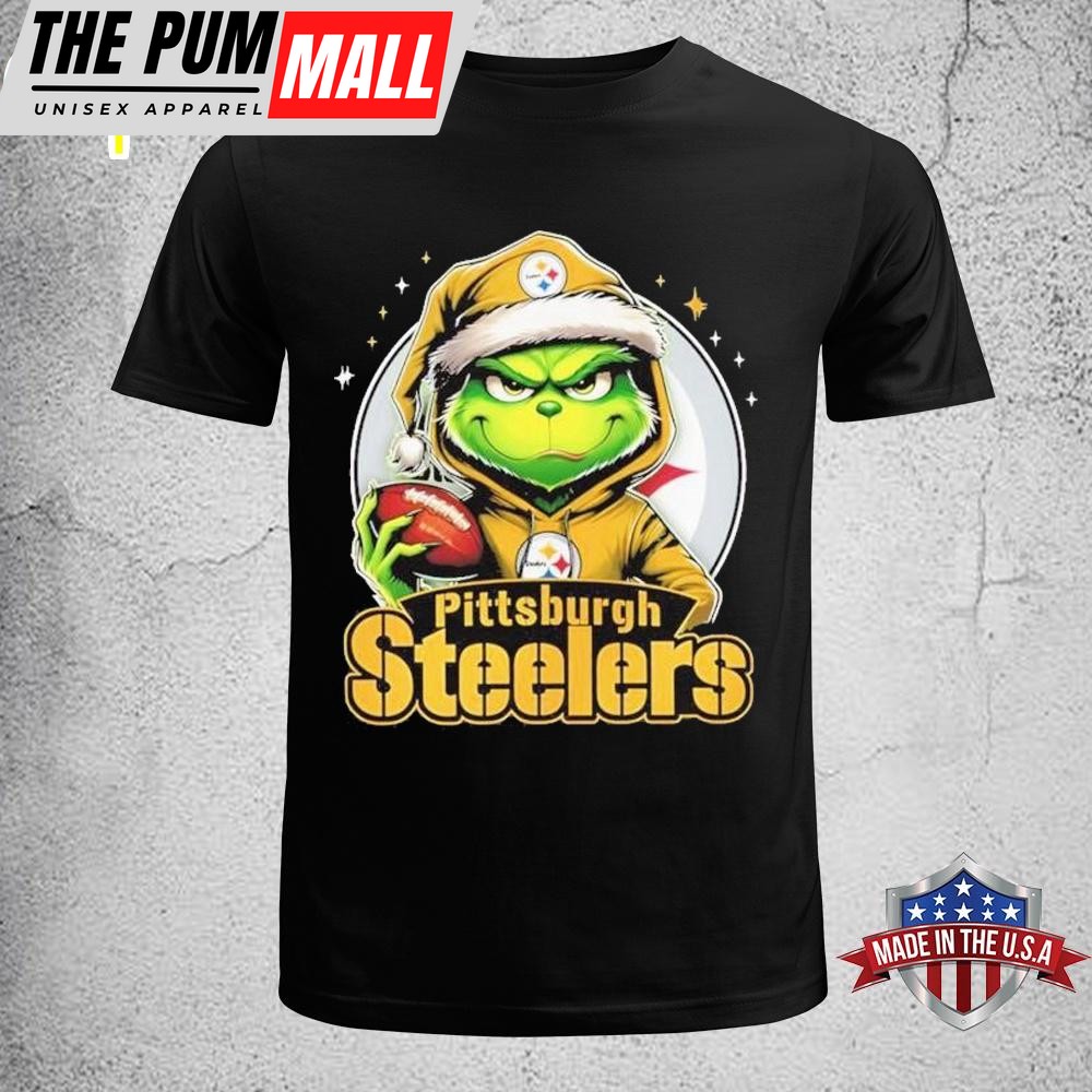 Santa Grinch Pittsburgh Steelers Christmas Unisex T-Shirt