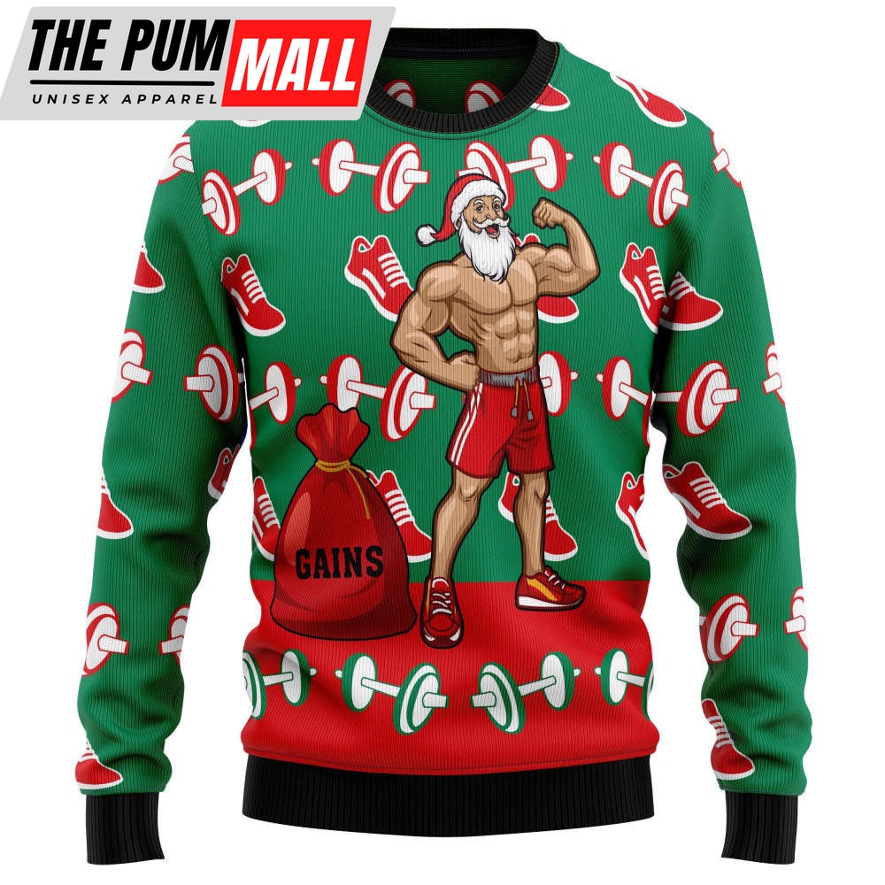 Santa Gym HZ92809 Ugly Christmas Sweater – Gift For Christmas