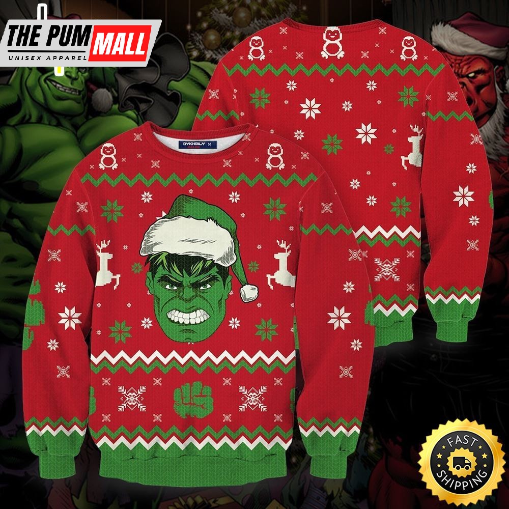 Santa Hulk Smashin Marvel Marvel Christmas Sweater