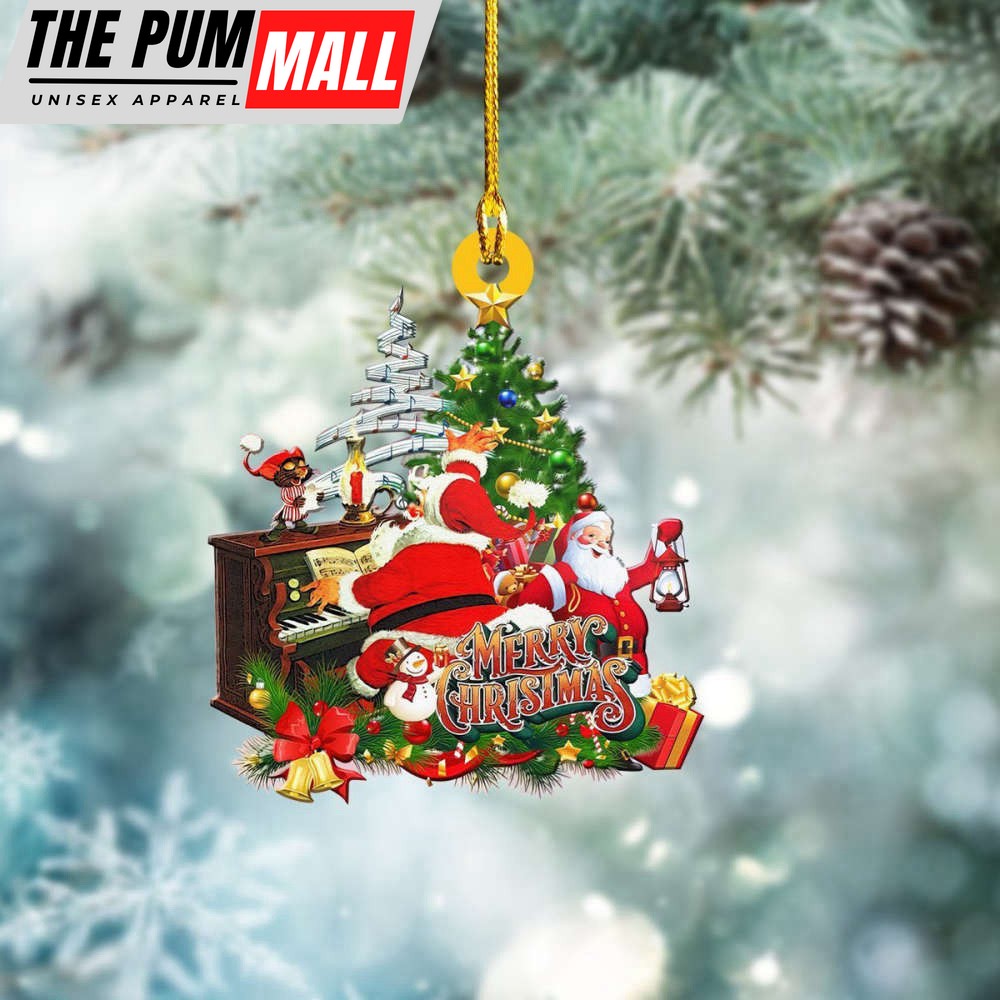 Santa Playing Piano Merry Christmas Ornament Santa Claus Xmas Gifts For Christmas Limited Edition