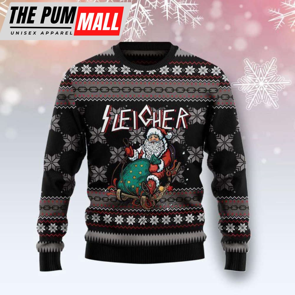 Santa Sleigher Ugly Christmas Sweater, Best Gift For Christmas 2023