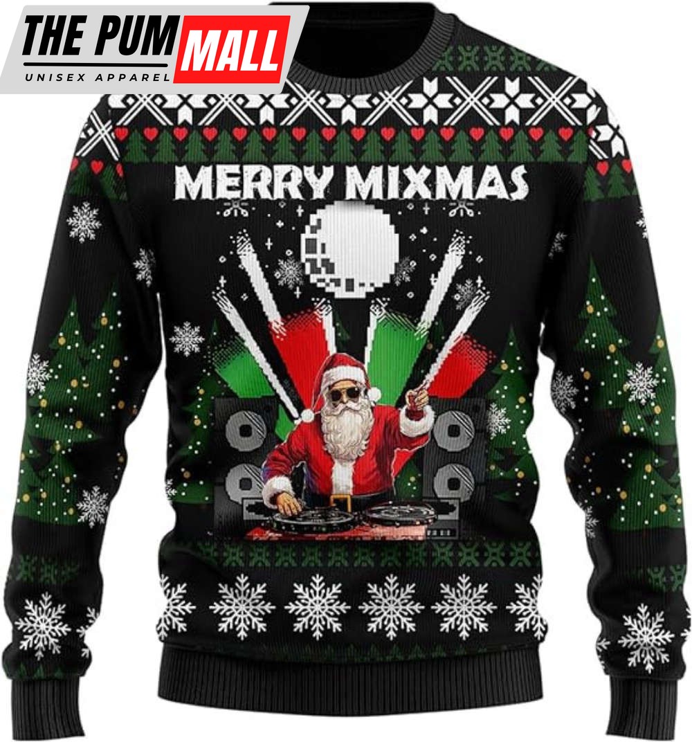 Santa Ugly Christmas Sweater For Women, St. Nick Mens Funny Ugly Sweater Xmas Holiday Crew Neck Sweatshirt