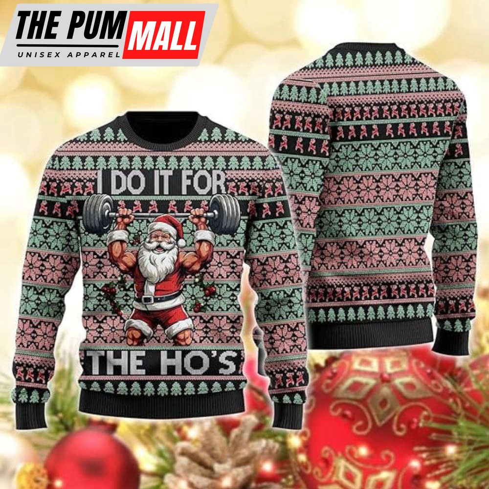 Santa Ugly Christmas Sweater, St. Nick Mens Ugly Sweater Xmas Holiday For Women