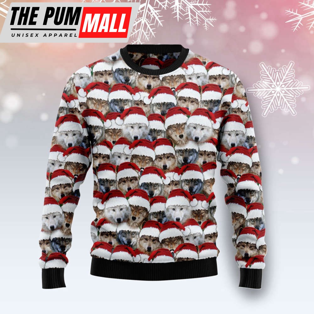Santa Wolf G5115 Ugly Christmas Sweater – Gift with Noel Malalan