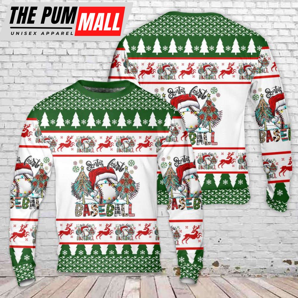 Santa’s Favorite Baseball Christmas Sweater Gift For Christmas