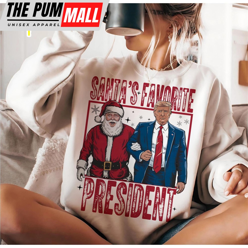 Santa’s Favorite President, Humorous Trump Christmas, Christmas Funny Shirt