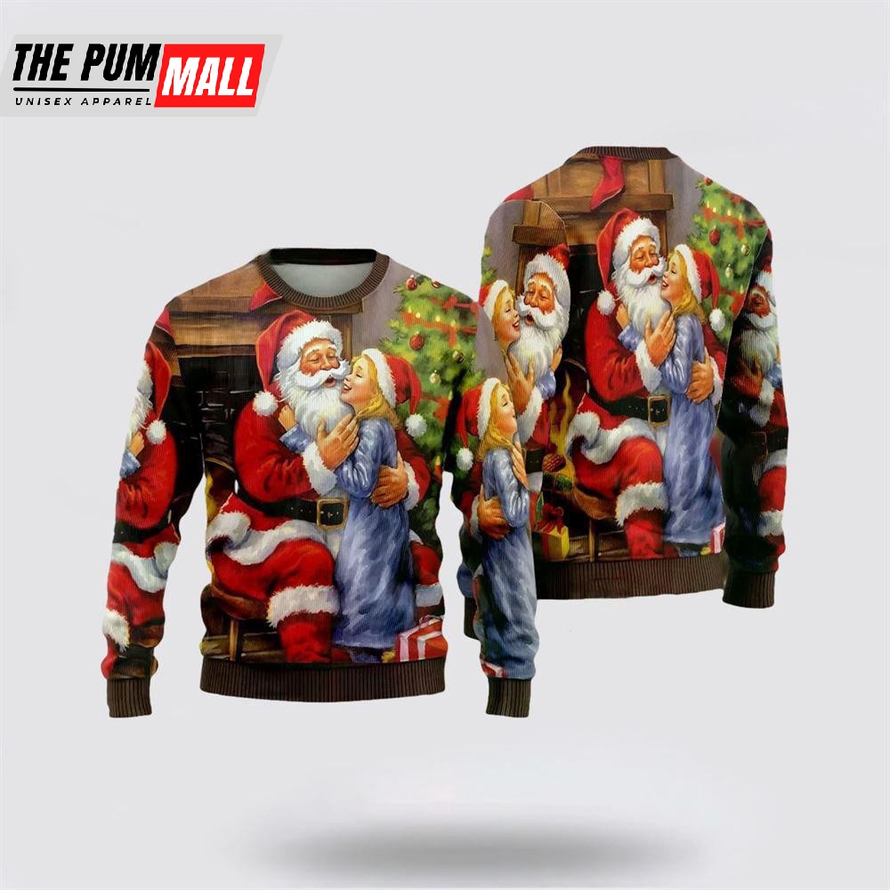Santa’s Love Ugly Christmas Sweaters, Funny Santa Sweaters