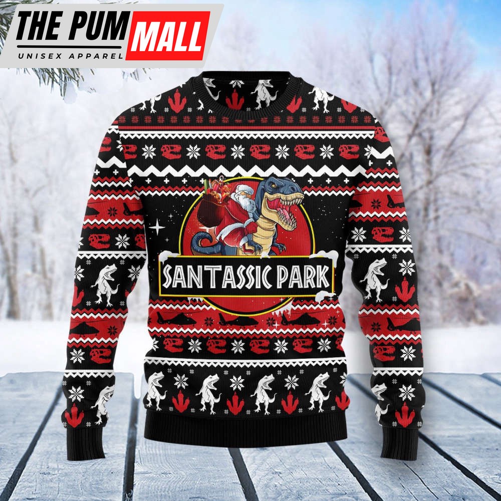 Santassic Park Ugly Christmas Sweater, Best Gift For Christmas 2023