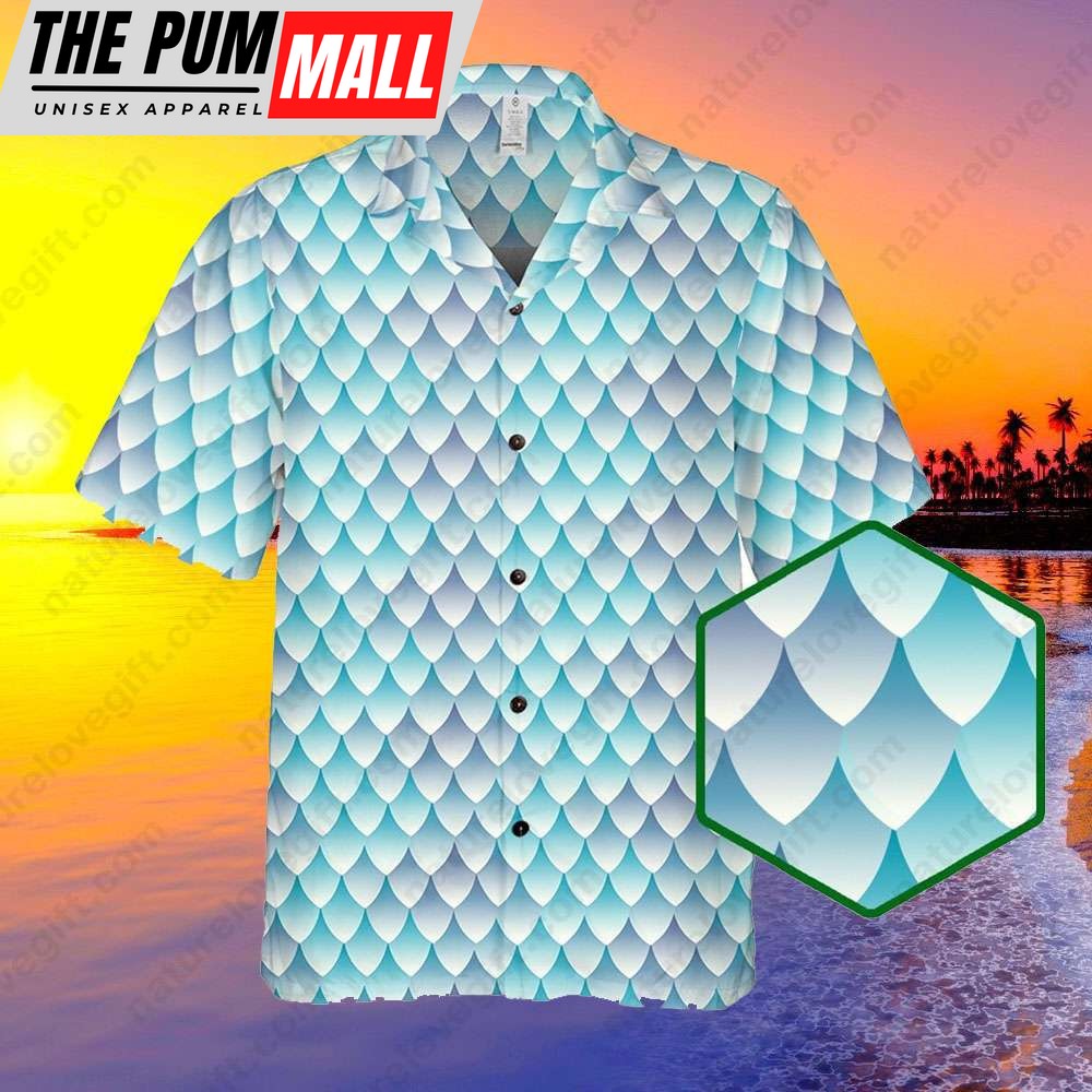 Scales of Dragon Button Up Hawaiian Shirt DnD Dungeons and Dragons Gift