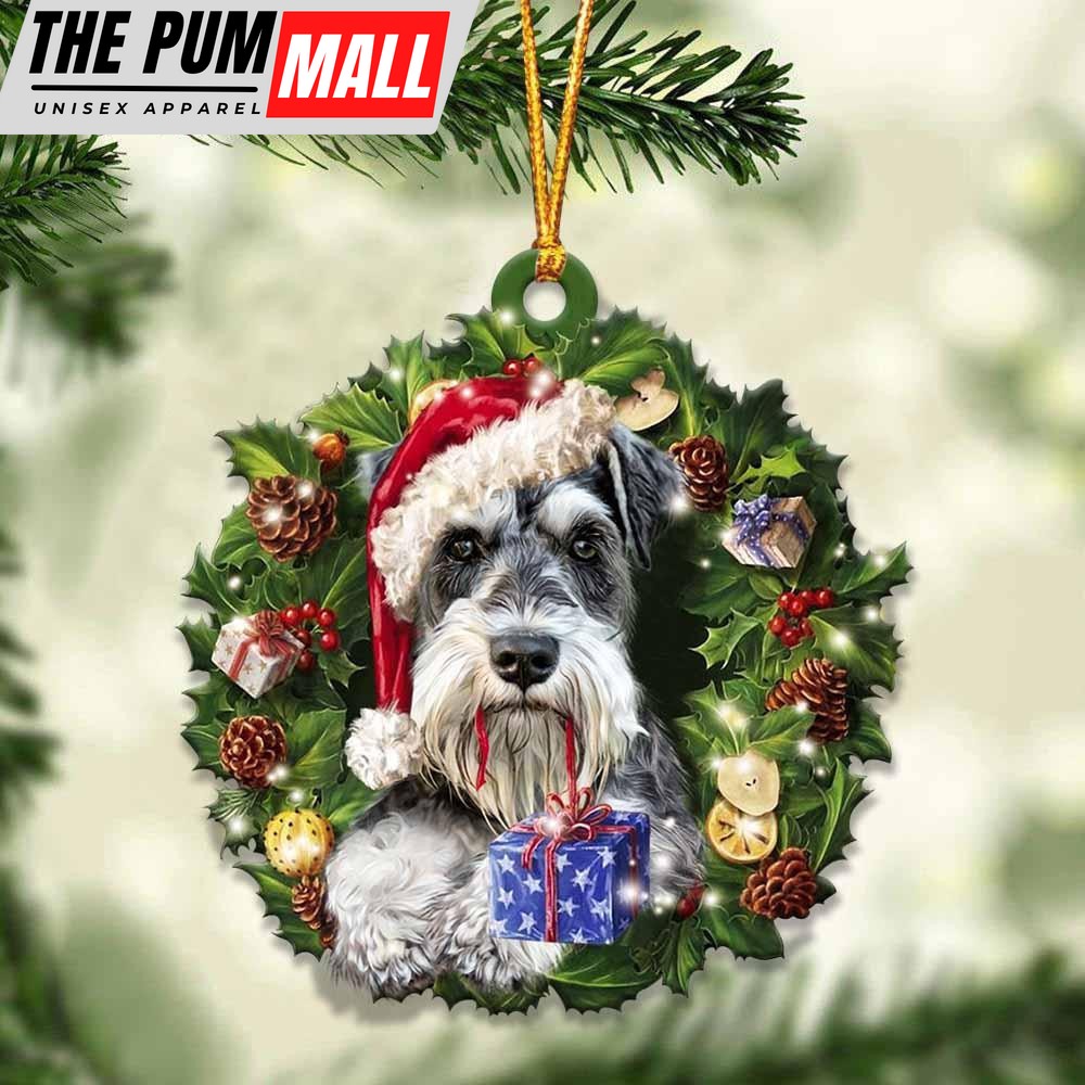Schnauzer And Christmas Ornament – Acrylic Dog Ornament – Gifts For Dog Lovers Limited Edition