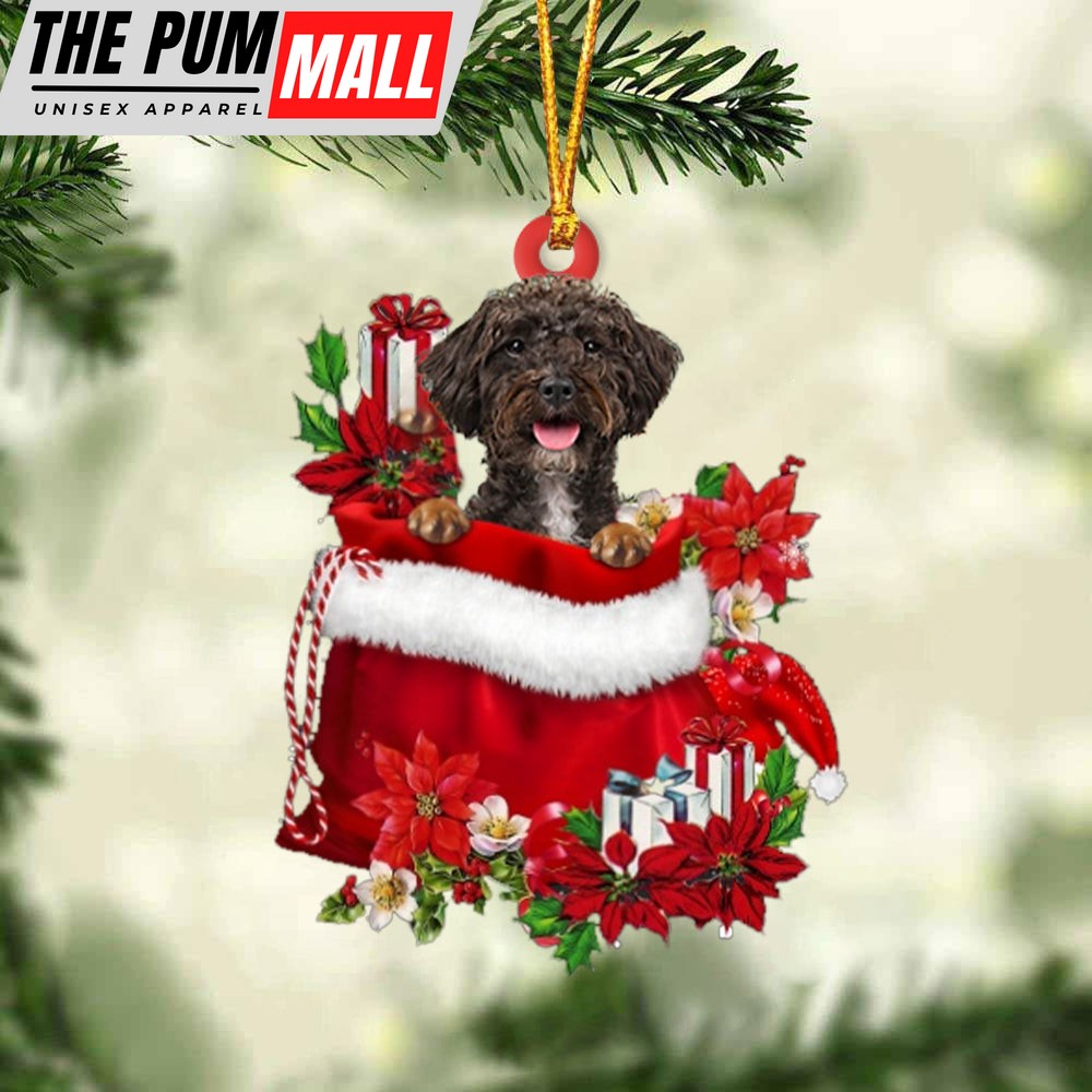 Schnoodle In Gift Bag Christmas Ornament – Car Ornaments – Gift For Dog Lovers Limited Edition