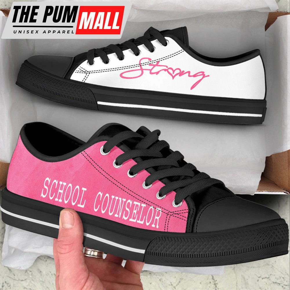 school-counselor-strong-pink-white-low-top-shoes-best-gift-for-teacher-school-qwapy0ne School Counselor Strong Pink White Low Top Shoes – Best Gift For Teacher, School Shoes – Best Shoes For Him Or Her