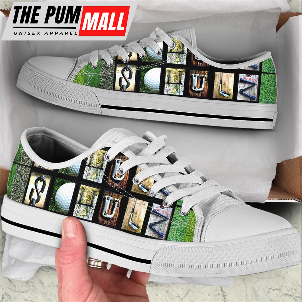 Schulz Golf Sign Low Top Shoes – Canvas Print Low Top Trendy Fashion – Casual Shoes Gift For Adults – Sneaker For Walking