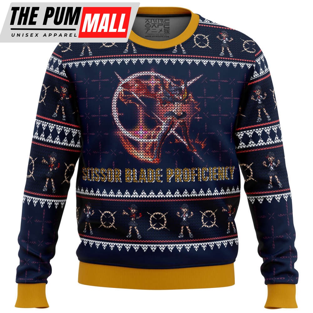 Scissor Blade Proficiency Matoi Ryuuko Kill La Kill For Unisex Ugly Christmas Sweater, All Over Print