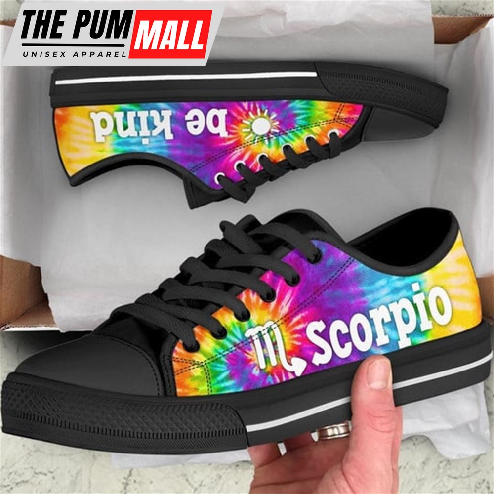 Scorpio Bekind Tie Dye Canvas Low Top Shoes – Low Top Shoes Mens, Women