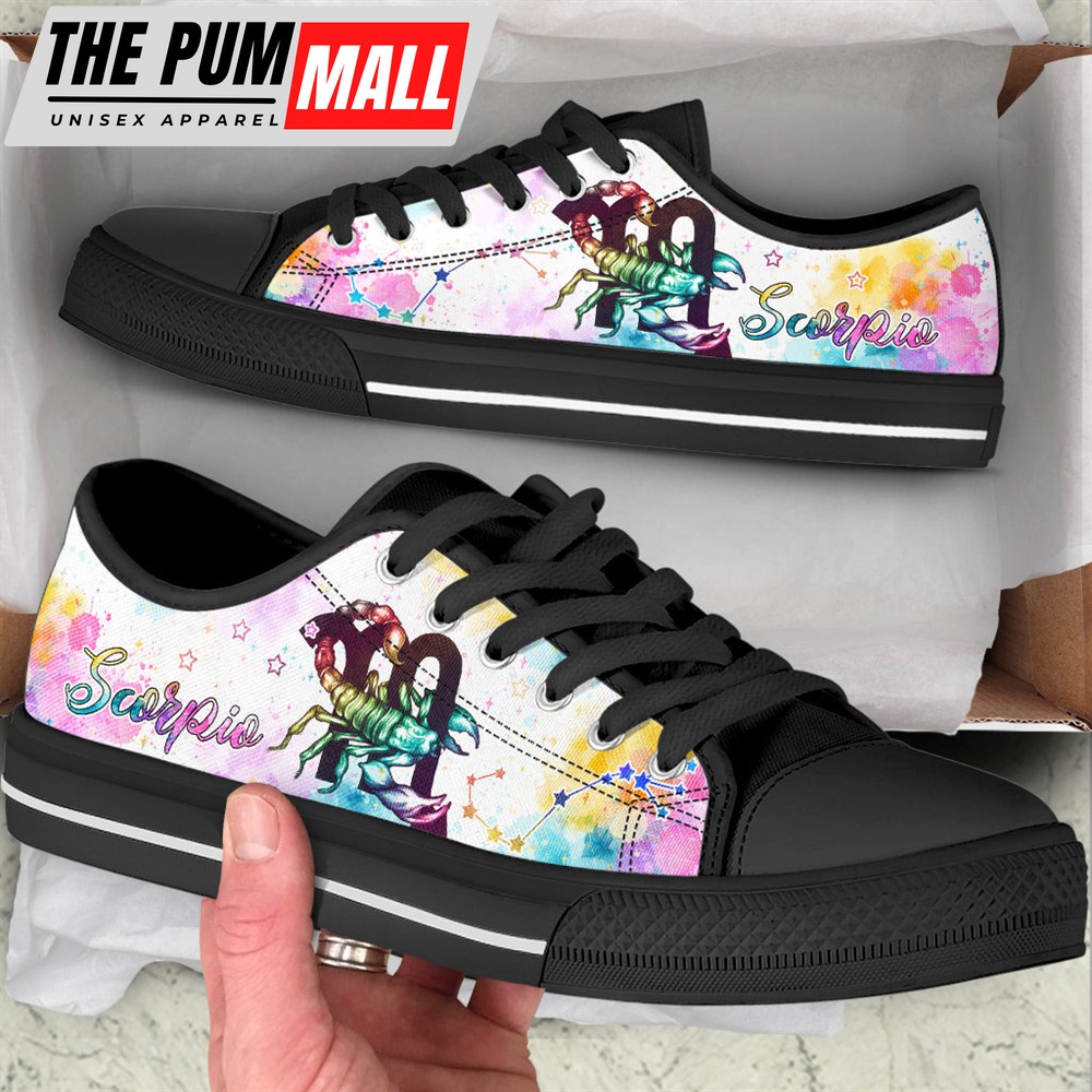 scorpio-zodiac-watercolorful-low-top-shoes-canvas-print-lowtop-trendy-fashion-3v4xtlh0 Scorpio Zodiac Watercolorful Low Top Shoes – Canvas Print Lowtop Trendy Fashion – Casual Shoes Gift For Adults