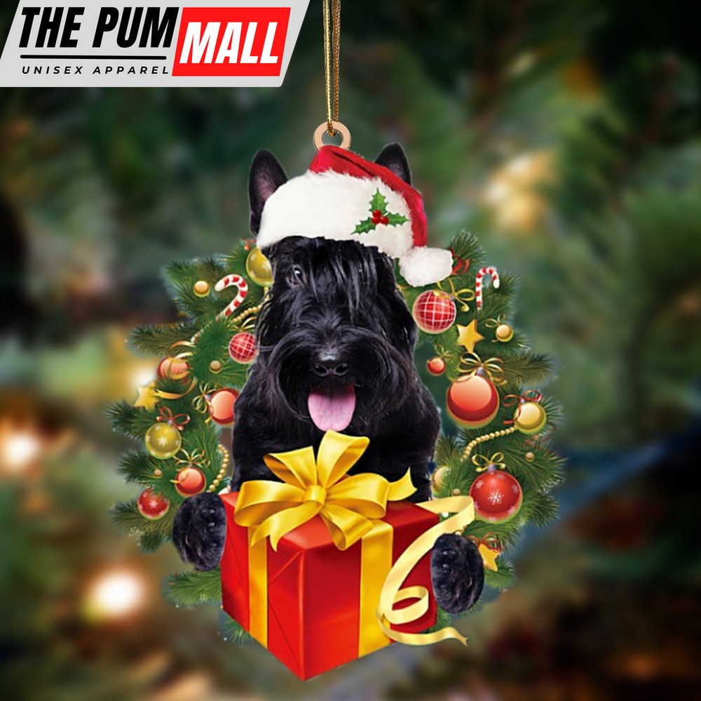 Scottish Terrier Give Gifts Hanging Ornament – Flat Acrylic Dog Ornament – Dog Lovers Gifts For Him Or Her Limited Edition