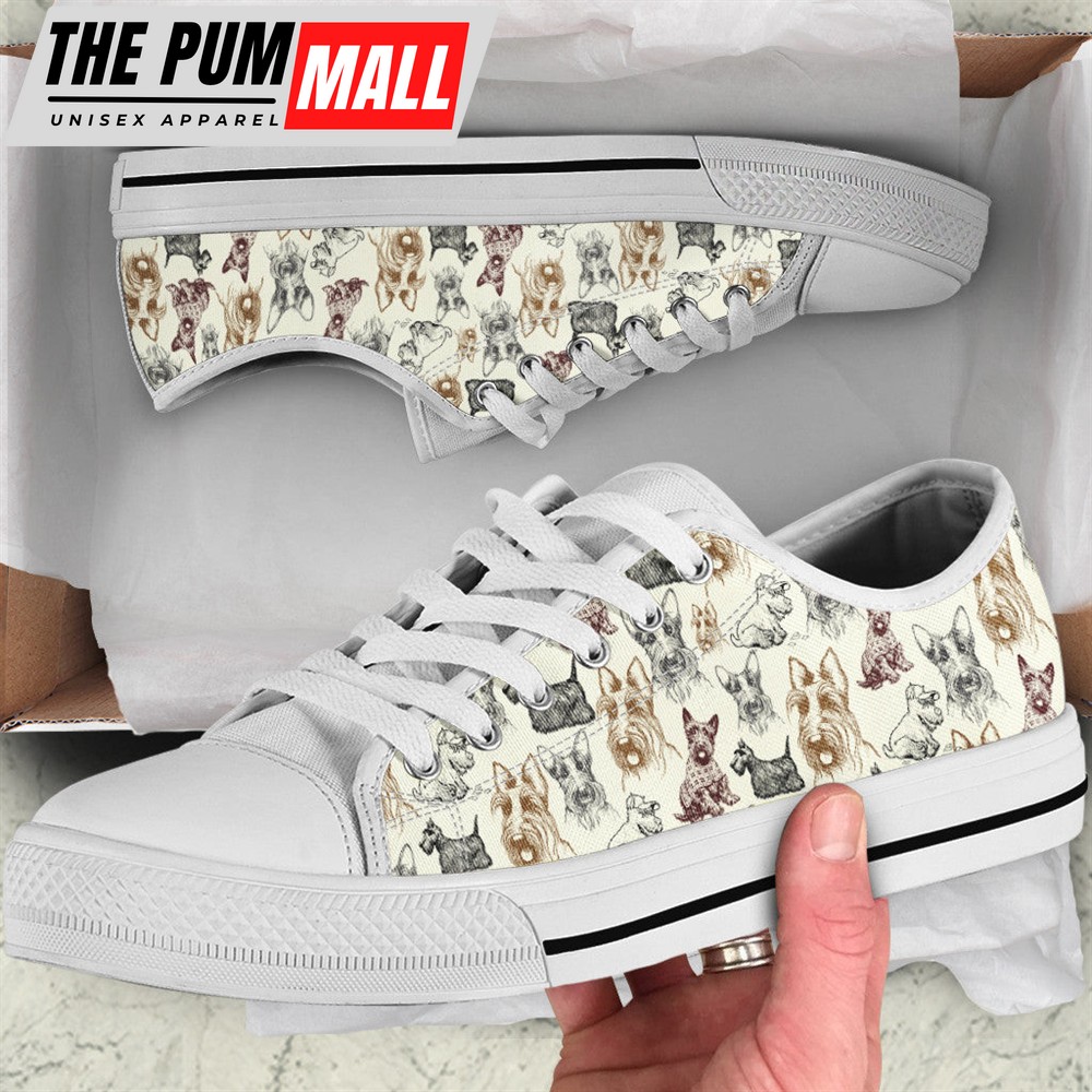 Scottish Terrier Low Top Shoes – Low Top Sneaker – Sneaker For Dog Walking