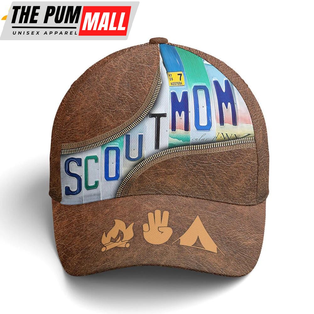Scout Mom Leather Style Classic Baseball Cap