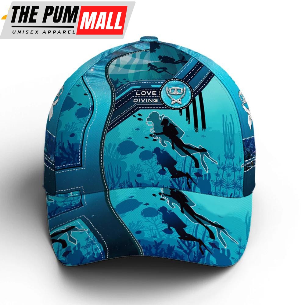 Scuba Diving Ocean Blue Classic Baseball Cap