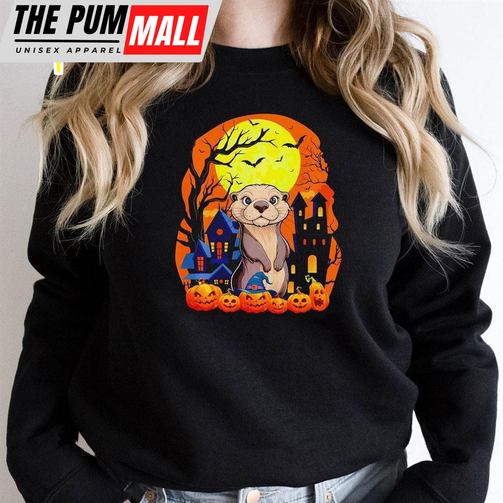 Sea Otter With Pumpkins Halloween Shirt