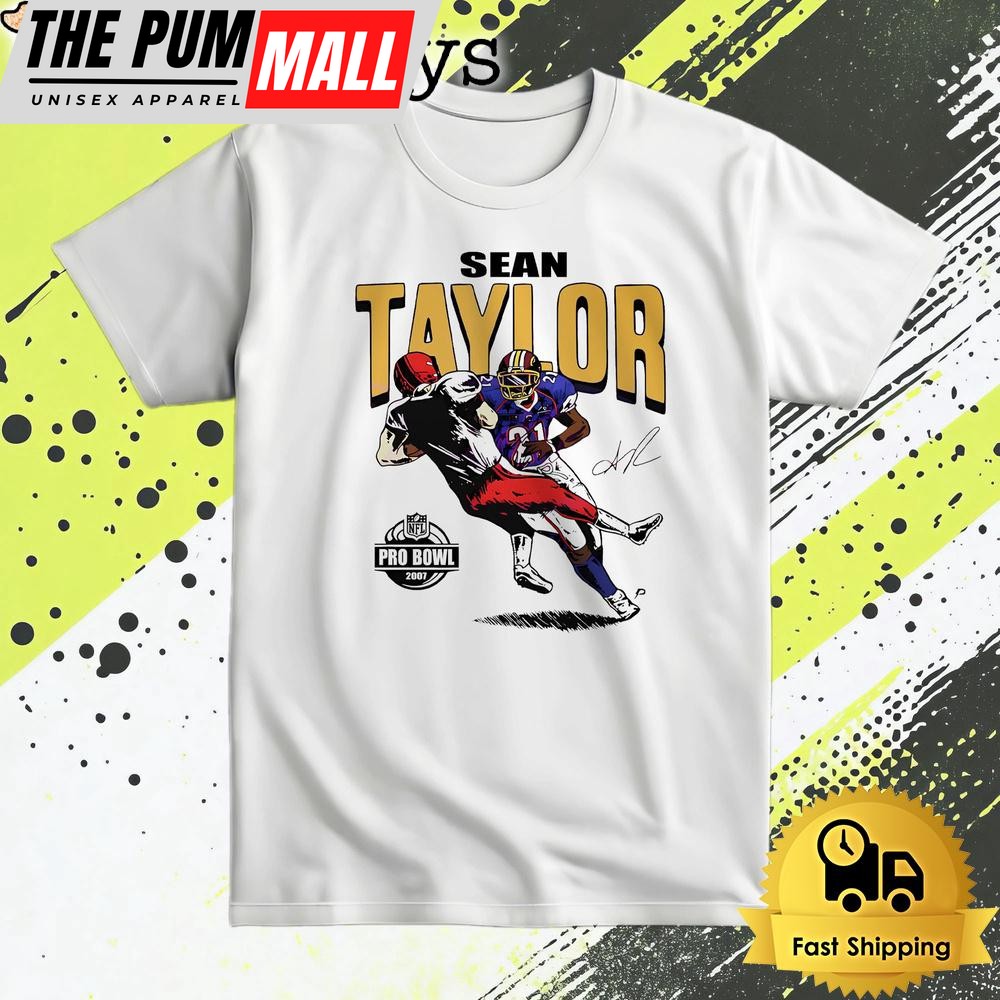 Sean Taylor Washington Commanders Nfl 2007 Pro Bowl Signature T Shirt