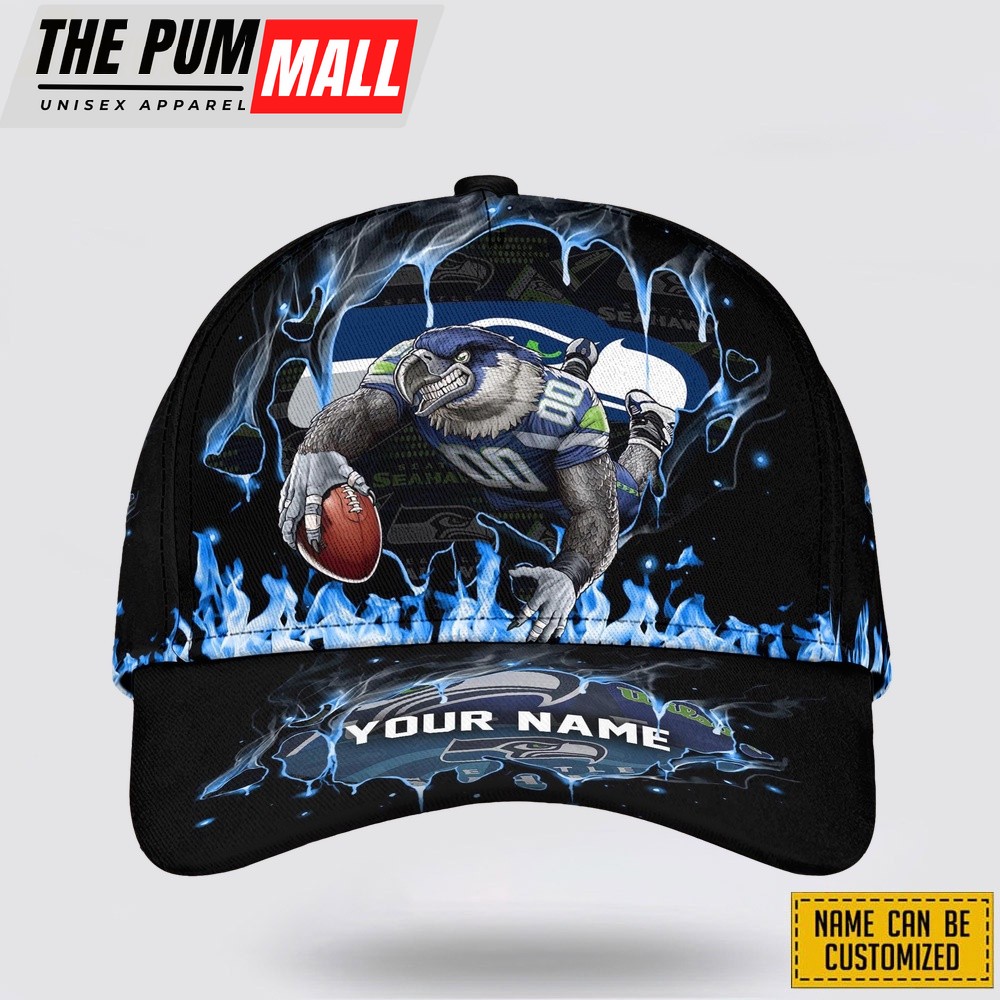 Seattle Seahawks All Over Printed Nfl Baseball Caps Custom Name Caps Best Gift For Fans