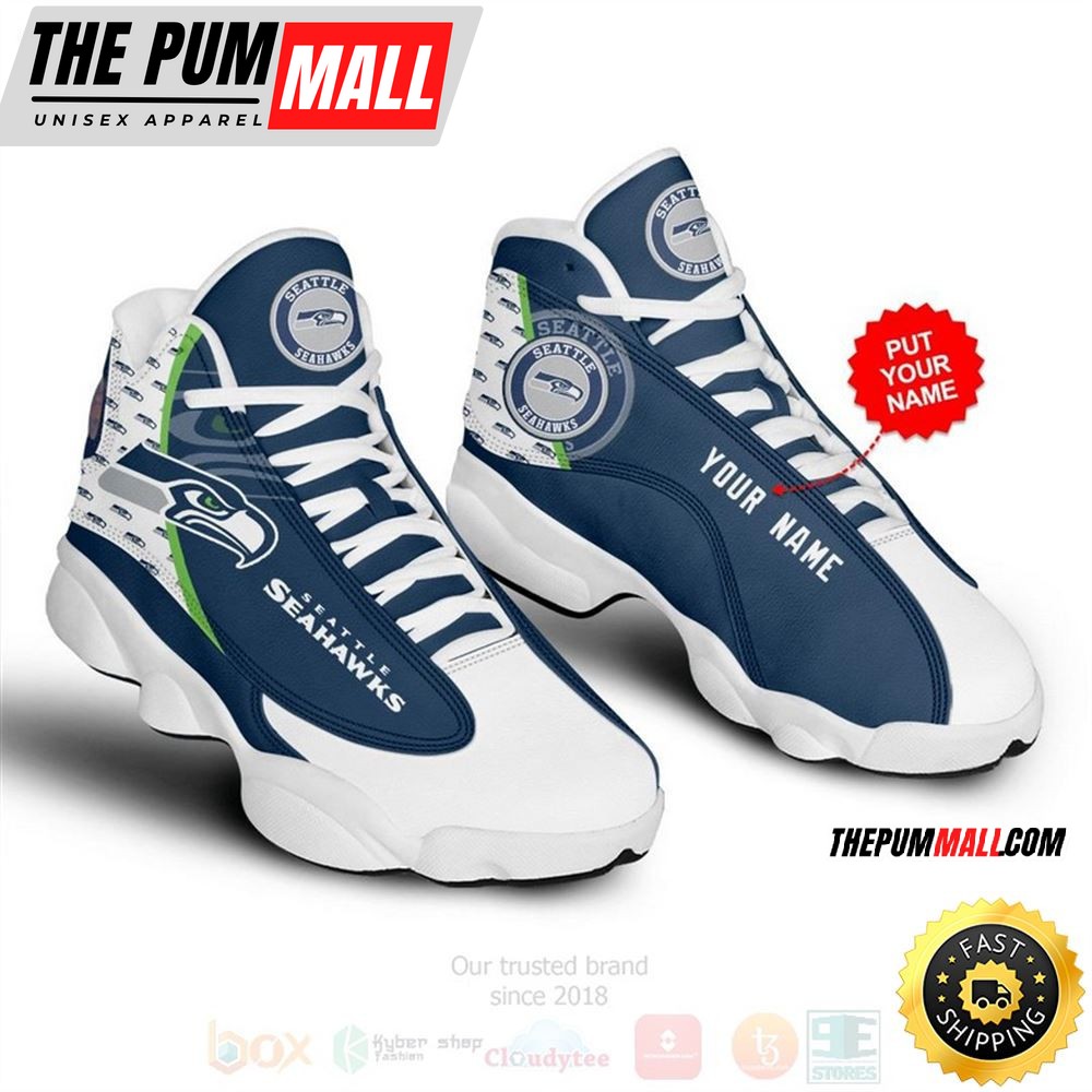 Seattle Seahawks Football Nfl Custom Name Air Jd 13 Shoes