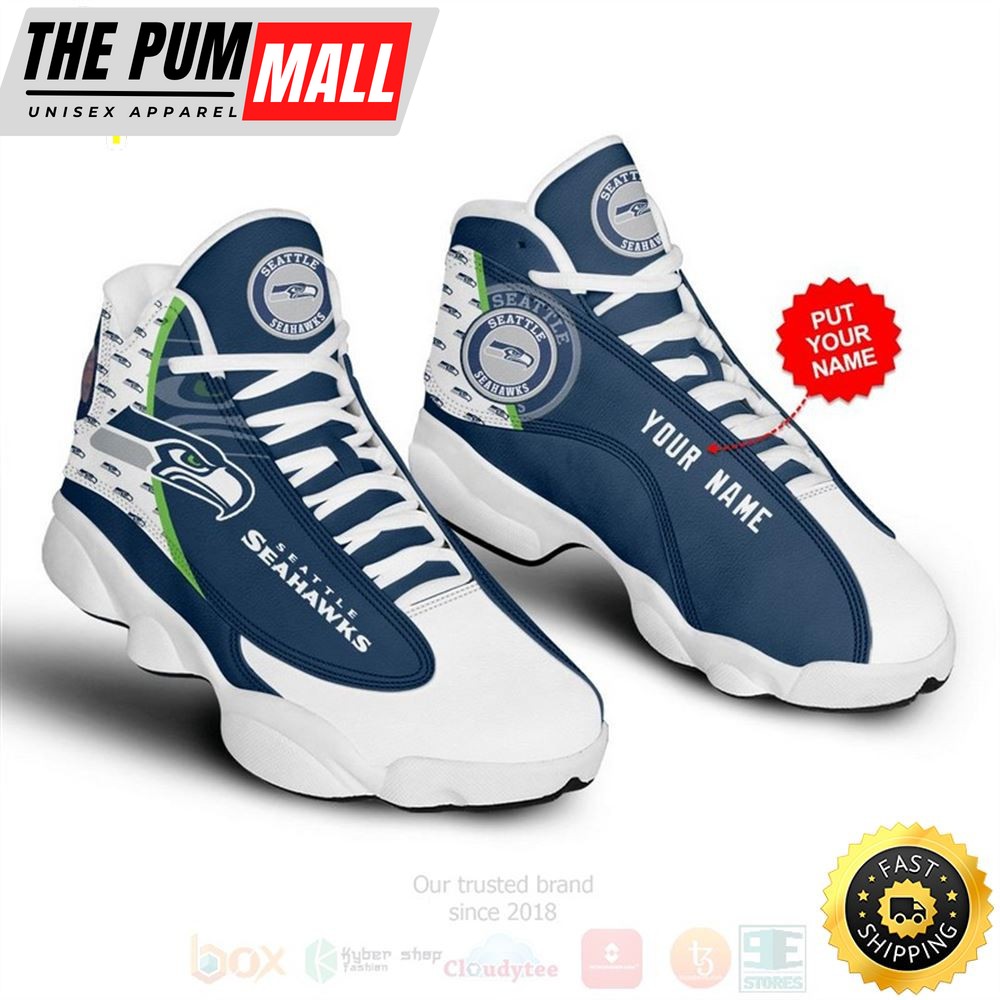 Seattle Seahawks Football Nfl Custom Name Air Jd 13 Shoes