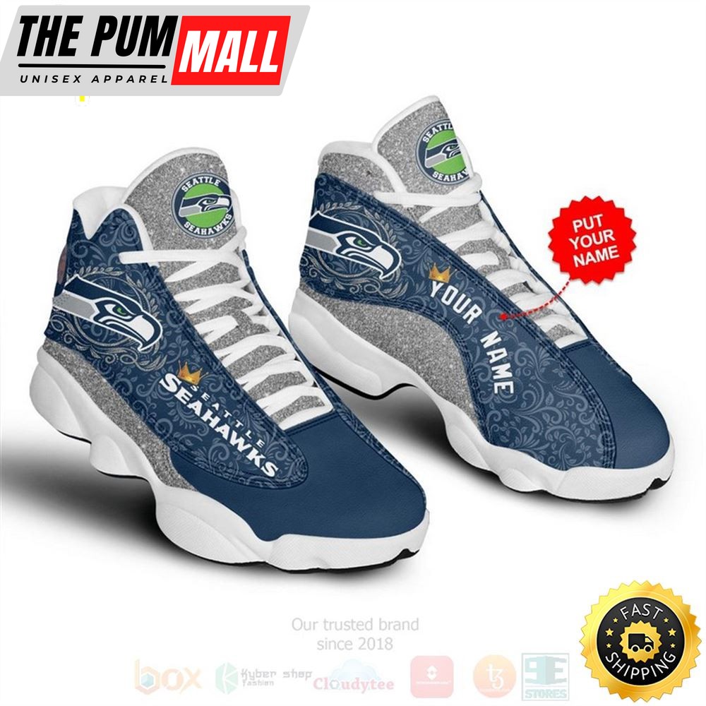 Seattle Seahawks Football Team Nfl Custom Name Air Jd 13 Shoes