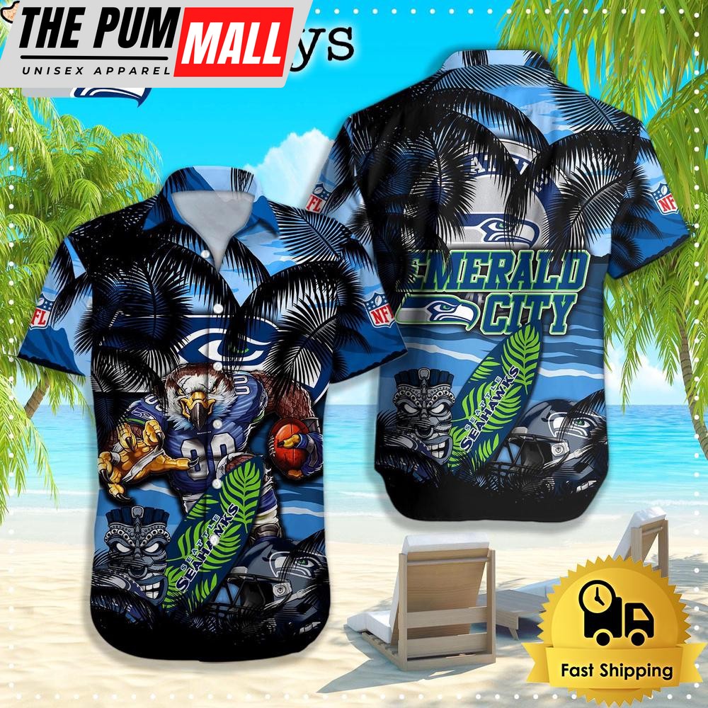 Seattle Seahawks Hawaiian Shirt, NFL Aloha Shirt For Football Fans