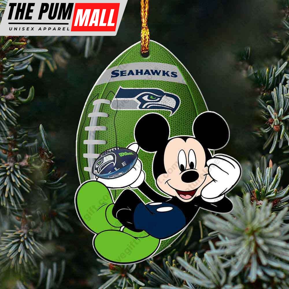 Seattle Seahawks Mickey Mouse Ornament Disney Christmas Decorations Limited Edition