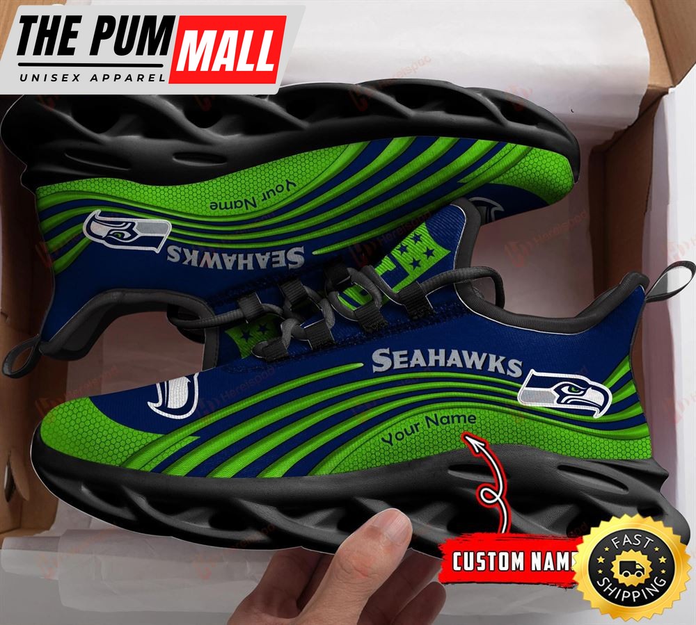 Seattle Seahawks NFL Personalized Clunky Shoes Running Adults