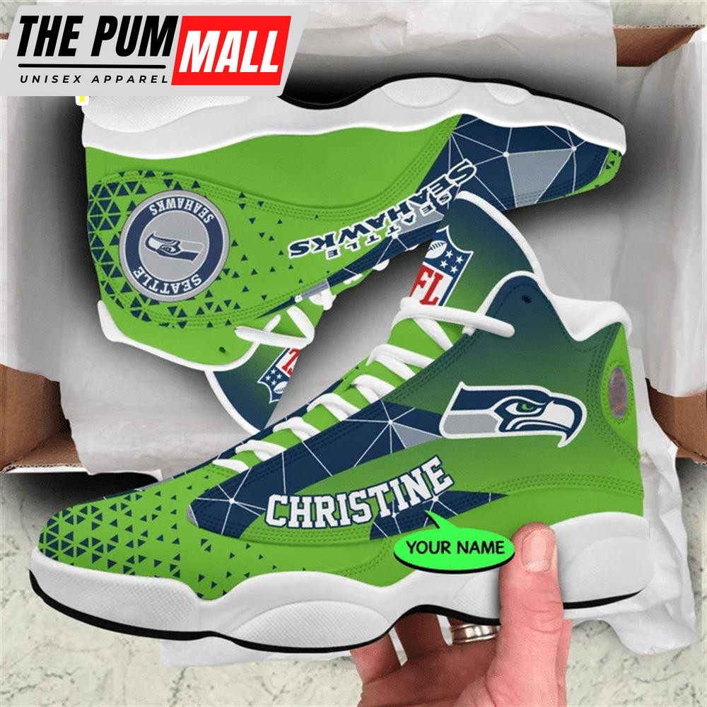 Seattle Seahawks NFL Personalized Jordan 13 Shoes Gift For Fans Sport
