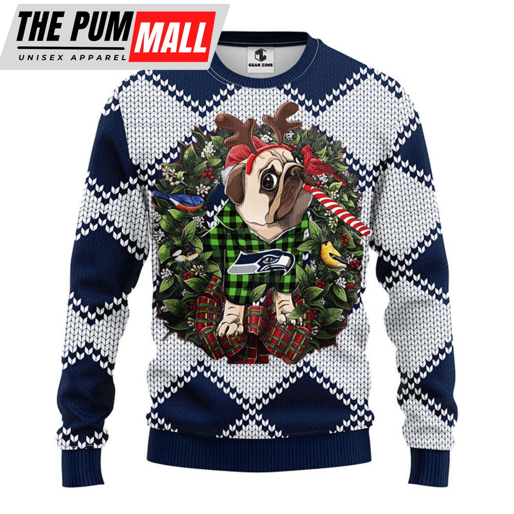 Seattle Seahawks Pub Dog Christmas Ugly Sweater, Best Gift For Christmas 2023