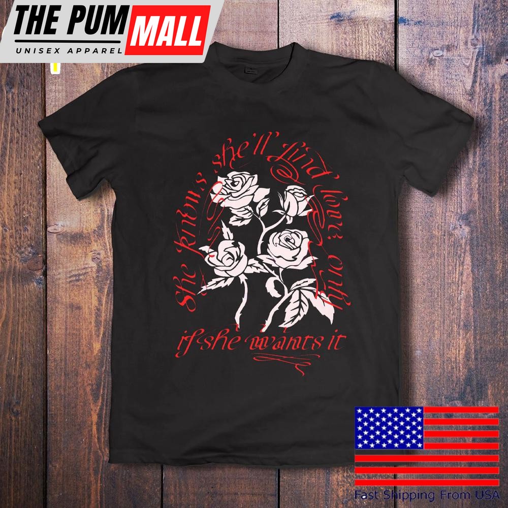 Selena Gomez She Will Find Love Only If She Wants It Floral T-Shirt