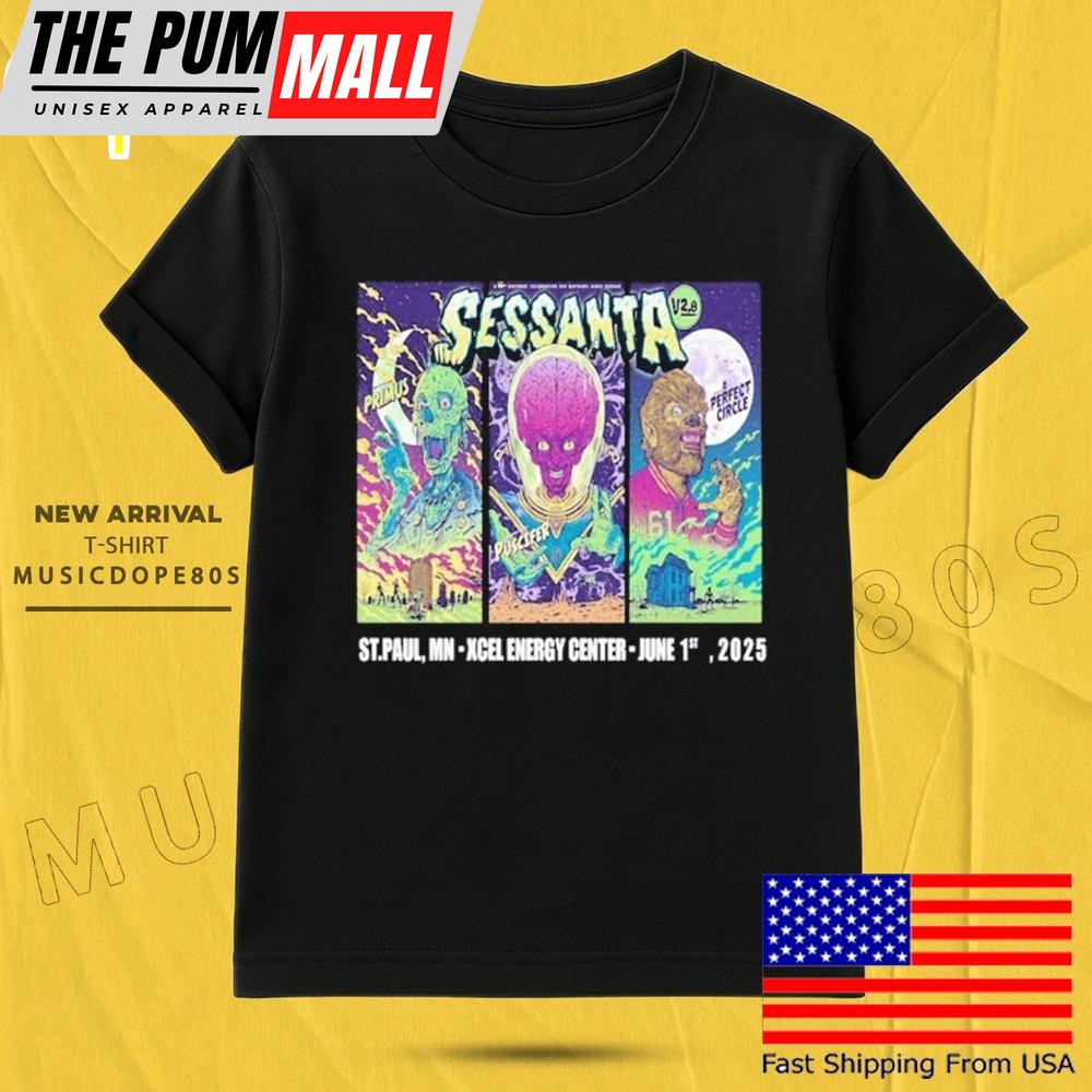 Sessanta Primus, Puscifer And A Perfect Circle Tour Saint Paul, MN 2025 T Shirt