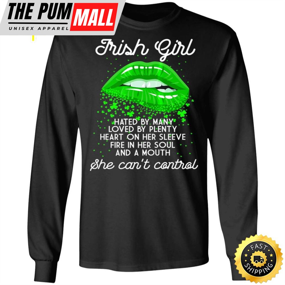 Sexy Lips Irish Girl Happy St. Patricks Day Shirt