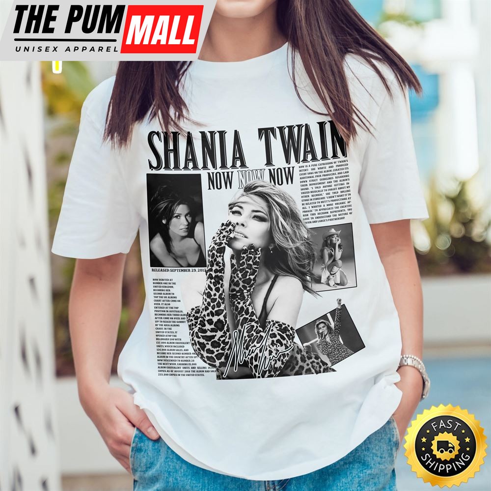 Shania Twain Tour 2025 Shirtqueen Of Me Tour Vintage Unisex T-shirt