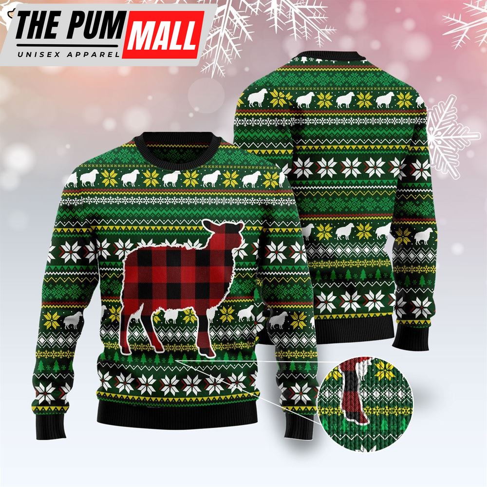 sheep-red-plaid-ugly-christmas-sweater-gift-for-pet-lovers-lover-xmas-sweate-fpkbhlfn Sheep Red Plaid Ugly Christmas Sweater – Gift For Pet Lovers – Lover Xmas Sweater Gift