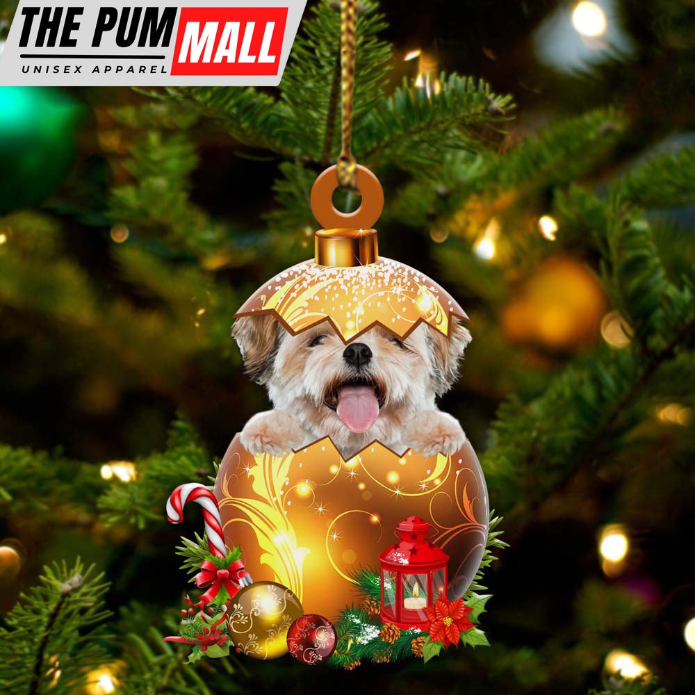 Shih Tzu 03 In Golden Egg Christmas Ornament – Car Ornament – Unique Dog Gifts For Owners Limited Edition