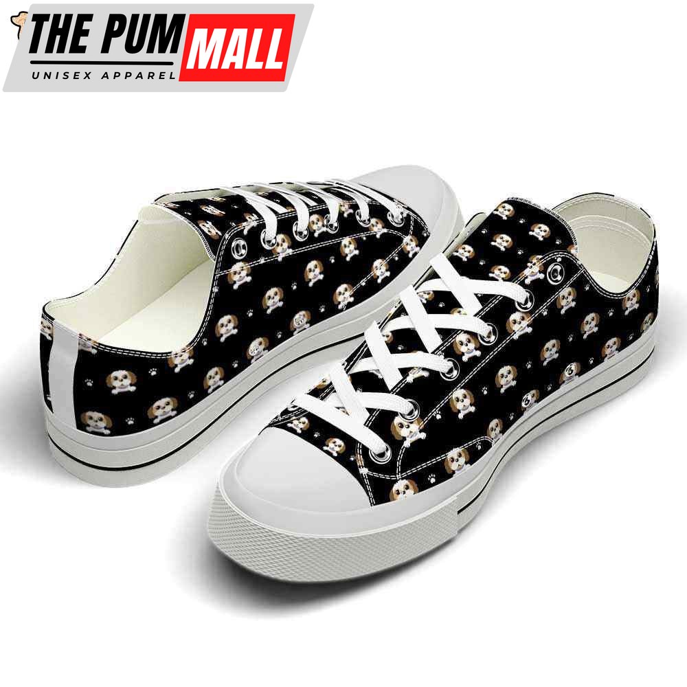 shih-tzu-cute-pattern-black-low-top-shoes-happy-international-dog-day-canvas-s-8f55ins7 Shih Tzu Cute Pattern Black Low Top Shoes – Happy International Dog Day Canvas Sneaker – Owners Gift Dog Breeders