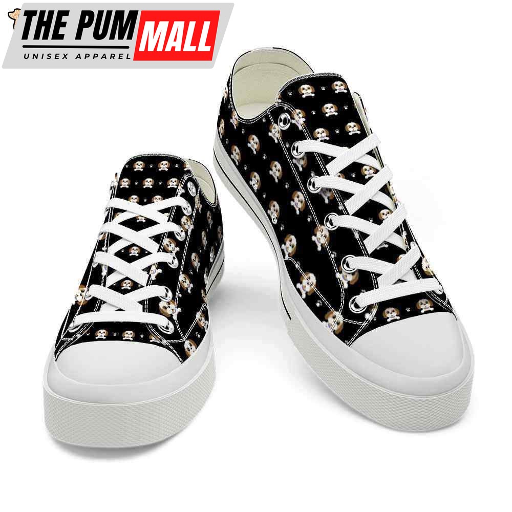 shih-tzu-cute-pattern-black-low-top-shoes-happy-international-dog-day-canvas-s-8f55ins7 Shih Tzu Cute Pattern Black Low Top Shoes – Happy International Dog Day Canvas Sneaker – Owners Gift Dog Breeders