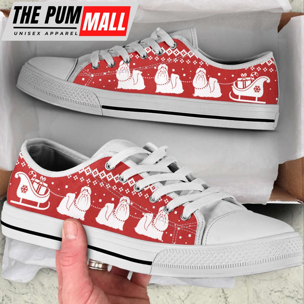 shih-tzu-dog-christmas-reindeer-gift-car-low-top-shoes-canvas-sneakers-9pzqm3sw Shih Tzu Dog Christmas Reindeer Gift Car Low Top Shoes Canvas Sneakers