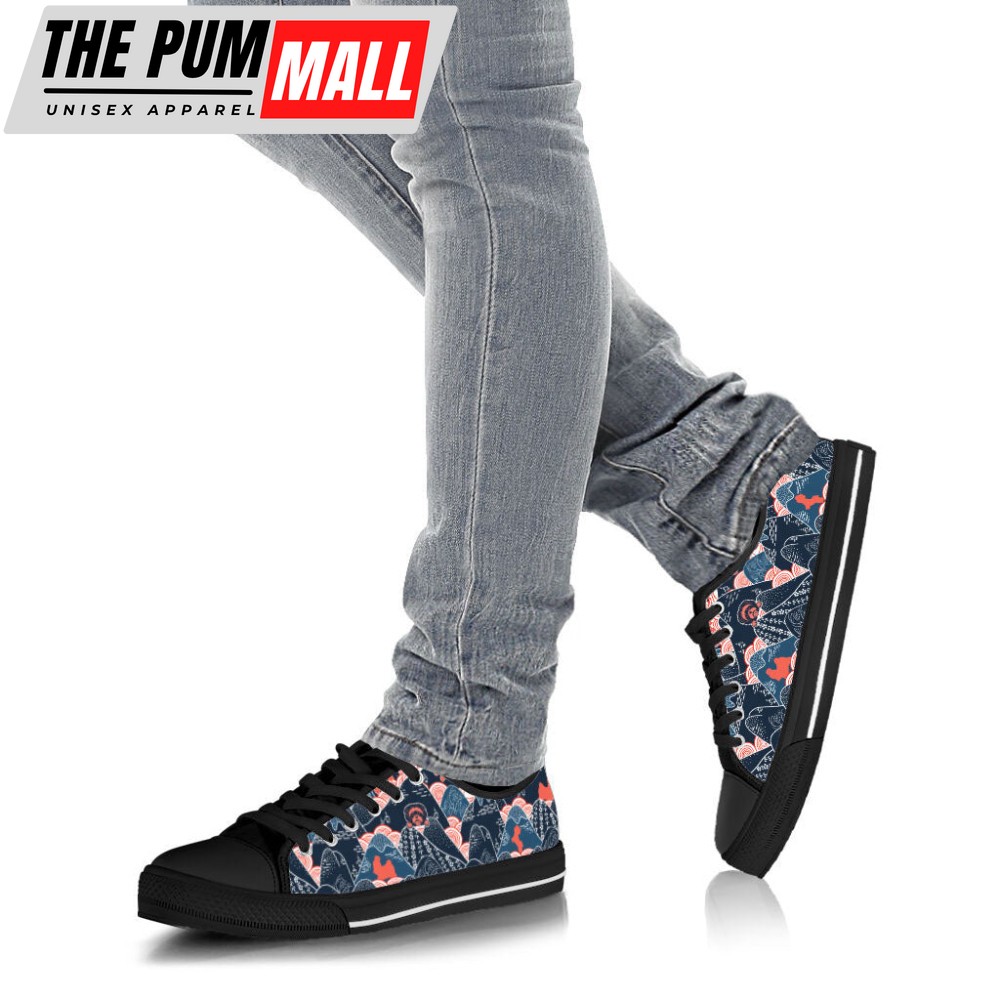 shih-tzu-dog-oriental-mountains-fabric-pattern-low-top-shoes-hr6shr7p Shih Tzu Dog Oriental Mountains Fabric Pattern Low Top Shoes