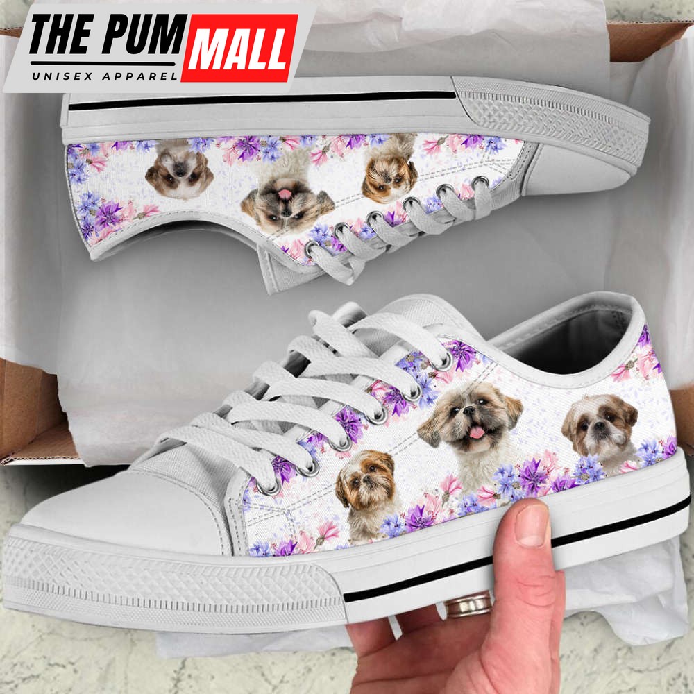 shih-tzu-dog-purple-flower-version-2-low-top-shoes-canvas-sneakers-8bydy25b Shih Tzu Dog Purple Flower Version 2 Low Top Shoes Canvas Sneakers